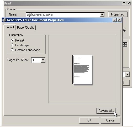 Windows 2000 Sending fonts as outlines
